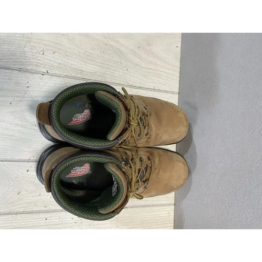 Red Wing King Toe Boots Mens 10.5 Brown Safety Waterproof 2240 Lace-Up